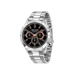 часовник,часовници,sector,270,45,mm,watch,silver,black,dial,(silver)