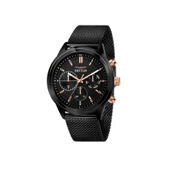 часовник,часовници,sector,670,45,mm,watch,black,(black,black,dial,rose,gold)