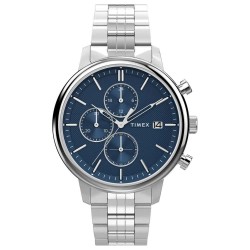 часовник,часовници,timex,chicago,watch,silver,blue,(silver)