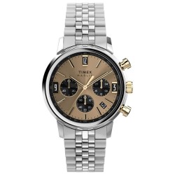 часовник,часовници,timex,marlin,watch,silver,gold,dial,(golden)