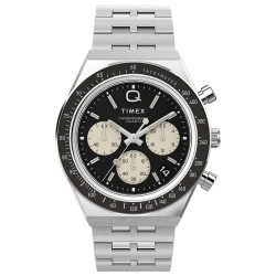 часовник,часовници,timex,q,watch,silver,black,(silver)