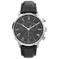 часовник,часовници,timex,waterbury,watch,black,black,dial,(black)