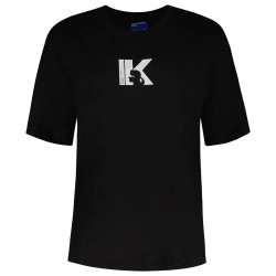 тениска,дамски,тениски,karl,lagerfeld,reg,k,logo,short,sleeve,t,shirt,black
