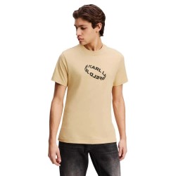 тениска,мъжки,тениски,karl,lagerfeld,slim,ring,short,sleeve,t,shirt,croissant,(beige)