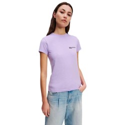 тениска,дамски,тениски,karl,lagerfeld,slim,short,sleeve,t,shirt,lavendula,(purple)