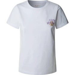 тениска,дамски,тениски,pepe,jeans,amanda,short,sleeve,t,shirt,white,(white)