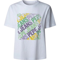 тениска,дамски,тениски,pepe,jeans,amelia,short,sleeve,t,shirt,white,(white)