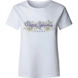 тениска,дамски,тениски,pepe,jeans,ava,short,sleeve,t,shirt,white,(white)
