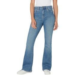 дамски,панталони,pepe,jeans,flare,fit,high,waist,jeans,blue