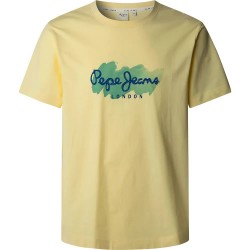 тениска,мъжки,тениски,pepe,jeans,milton,short,sleeve,t,shirt,shine,yellow,(yellow)