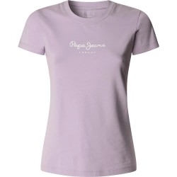 тениска,дамски,тениски,pepe,jeans,new,virginia,short,sleeve,t,shirt,purple,(lilac)