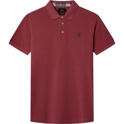 мъжки,блузи,с,яка,hackett,heritage,madras,trim,short,sleeve,polo,red,(old,rose,pink)
