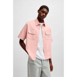 риза,с,къс,ръкав,мъжки,ризи,hugo,ekyno,10260730,blue,short,sleeve,shirt,pink,(light,pastel,pink)