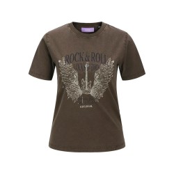 тениска,дамски,тениски,jack,&,jones,britta,slim,regular,fit,jjxx,short,sleeve,t,shirt,brown,(bracken,rock,&,roll)