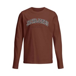 тениска,детски,тениски,jack,&,jones,caleb,varsity,long,sleeve,t,shirt,burnt,henna,(brown)