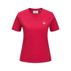 тениска,дамски,тениски,jack,&,jones,carly,regular,fit,jjxx,short,sleeve,t,shirt,barberry,strawberry,bow,(red)