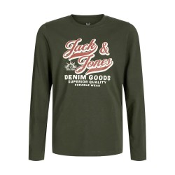 тениска,детски,тениски,jack,&,jones,logo,2,col,long,sleeve,t,shirt,duffel,bag,(green)