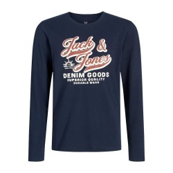 тениска,детски,тениски,jack,&,jones,logo,2,col,long,sleeve,t,shirt,sky,captain,(blue)