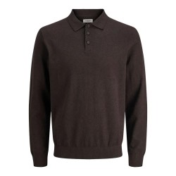 мъжки,блузи,с,яка,jj,rebel,callum,knit,long,sleeve,polo,chocolate,torte,(brown)