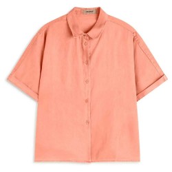риза,с,къс,ръкав,дамски,блузи,дамски,ризи,ecoalf,melania,short,sleeve,shirt,papaya,(orange)