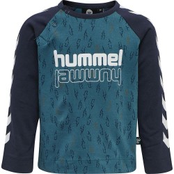 тениска,детски,тениски,hummel,thunder,long,sleeve,t,shirt,blue,(blue,coral)