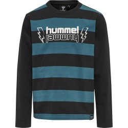 тениска,детски,тениски,hummel,volt,long,sleeve,t,shirt,black,(blue,coral)