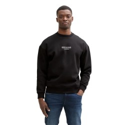 блуза,мъжки,пуловери,tom,tailor,relaxed,printed,sweatshirt,black,black,(black)