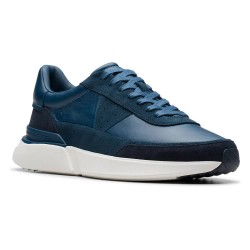 обувки,мъжки,маратонки,clarks,shoes,craft,pace,trainers,navy,leather,(blue)