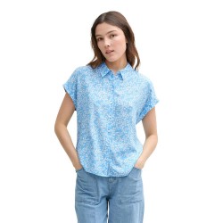 риза,с,къс,ръкав,дамски,блузи,дамски,ризи,tom,tailor,1047035,short,sleeve,shirt,blue,(small,flower,print)