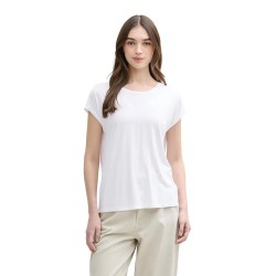тениска,дамски,тениски,tom,tailor,fluent,basic,short,sleeve,t,shirt,white