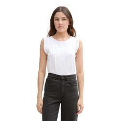 тениска,дамски,тениски,tom,tailor,pointelle,sleeveless,t,shirt,white,(white)