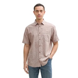 риза,с,къс,ръкав,мъжки,ризи,tom,tailor,1045098,short,sleeve,shirt,mocha,brown,chambray,(brown)