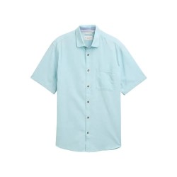 риза,с,къс,ръкав,мъжки,ризи,tom,tailor,1045098,short,sleeve,shirt,pastel,turquoise,chambray,(blue)