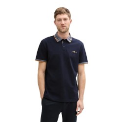 шапка,мъжки,блузи,с,яка,tom,tailor,print,short,sleeve,polo,sky,captain,blue,(blue)