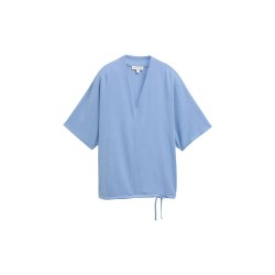тениска,дамски,тениски,tom,tailor,cupro,v,neck,short,sleeve,t,shirt,blue