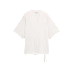 тениска,дамски,тениски,tom,tailor,cupro,v,neck,short,sleeve,t,shirt,white,(whisper,white)