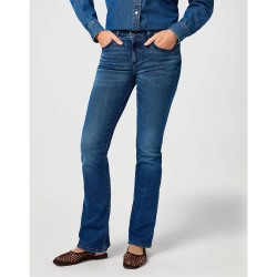 дънки,дамски,панталони,wrangler,5,pocket,bootcut,jeans,blue