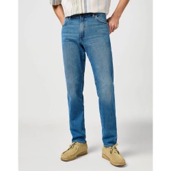 дънки,мъжки,панталони,wrangler,river,5,pocket,regular,tapered,fit,jeans,blue