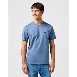 Тениска Wrangler Sign Off Regular Fit short sleeve T-shirt - Dusty Blue тениска,мъжки,тениски,wrangler,sign,off,regular,fit,short,sleeve,t,shirt,dusty,blue
