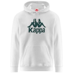 суичър,мъжки,пуловери,kappa,authentic,malmo,3,hoodie,white,milk,green,dk,(white)
