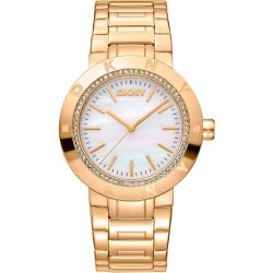 часовник,часовници,dkny,eastside,logo,36,mm,watch,yellow,gold,mother,of,pearl,antique,white,mineral,(golden)