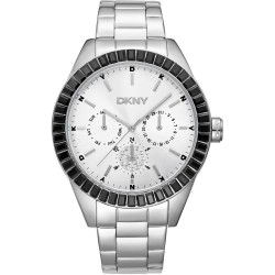 часовник,часовници,dkny,nolita,multi,glitz,40,mm,watch,silver,grey,silver,grey,mineral,(silver)