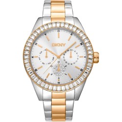 часовник,часовници,dkny,nolita,multi,glitz,40,mm,watch,silver,grey,yellow,gold,silver,grey,mineral,(golden)