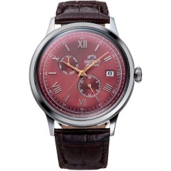 часовник,часовници,orient,watches,classic,bambino,v8,41,mm,watch,silver,(carmine,red,wine,red,mineral)