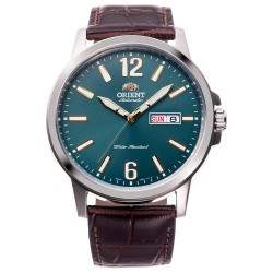 часовник,часовници,orient,watches,contemporary,conmuter,42,mm,watch,brown,green,mineral,(brown)