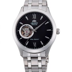 часовник,часовници,orient,watches,contemporary,open,heart,39,mm,watch,silver,grey,black,mineral,(silver)
