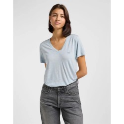 тениска,дамски,тениски,lee,112363616,short,sleeve,v,neck,t,shirt,concrete,gray,(grey)