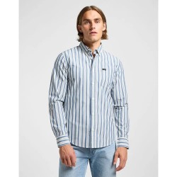 риза,с,дълъг,ръкав,мъжки,ризи,lee,button,down,long,sleeve,shirt,orion,stripe,(blue)