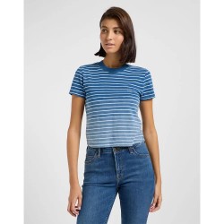 тениска,дамски,тениски,lee,cropped,short,sleeve,t,shirt,ombre,indigo,stripe,(blue)
