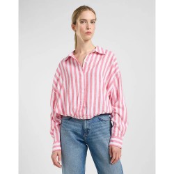 риза,с,дълъг,ръкав,дамски,блузи,дамски,ризи,lee,elasticated,long,sleeve,shirt,lychee,awning,(pink)